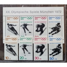 ALEMANIA 1971 SERIE COMPLETA DE ESTAMPILLAS NUEVAS MINT + BLOQUE 11 EUROS